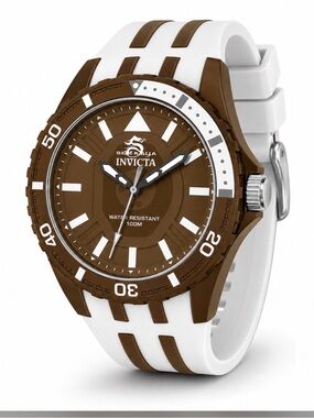 Invicta Men's Scuba Diver Brown and White Swim Watch NWT